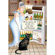 Woodmansterne Champagne Lifestyle Funny Blank Card - Old Railway Line Garden Centre