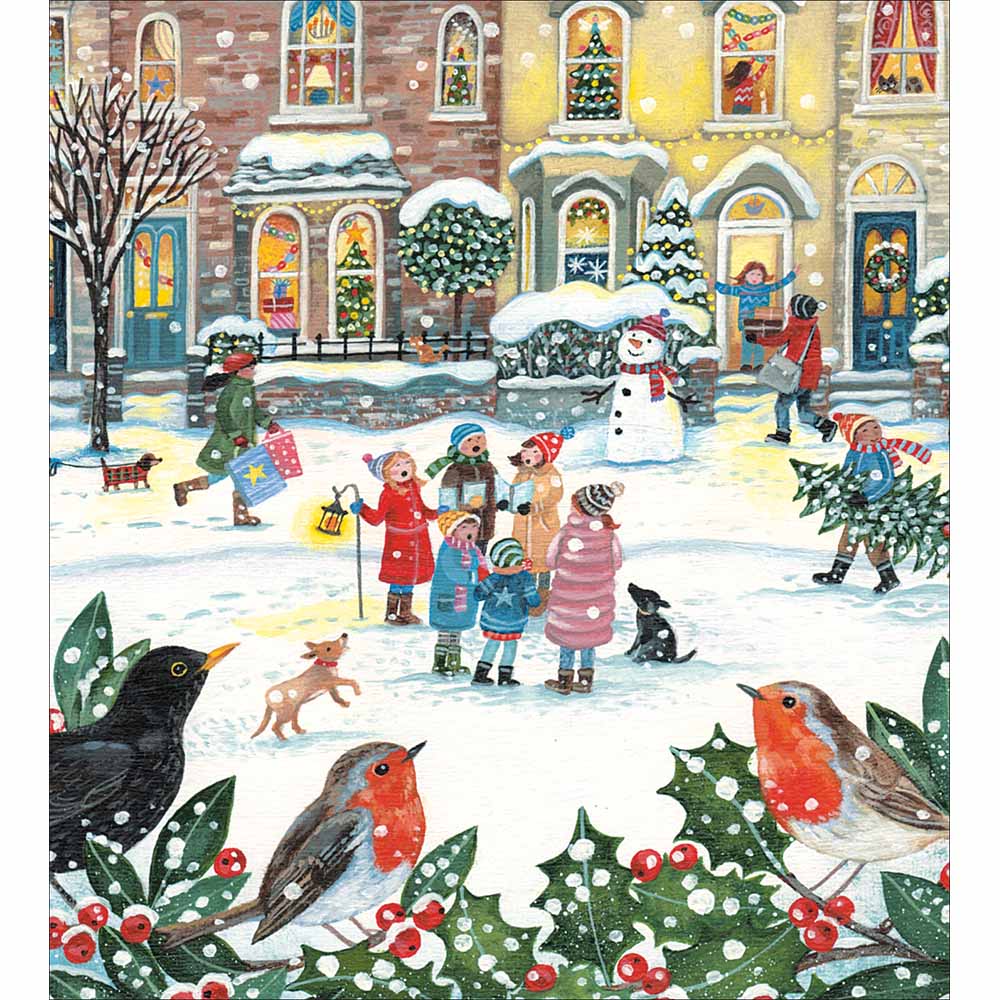 Woodmansterne Cheerful Carolers Christmas Cards - Pack of 5