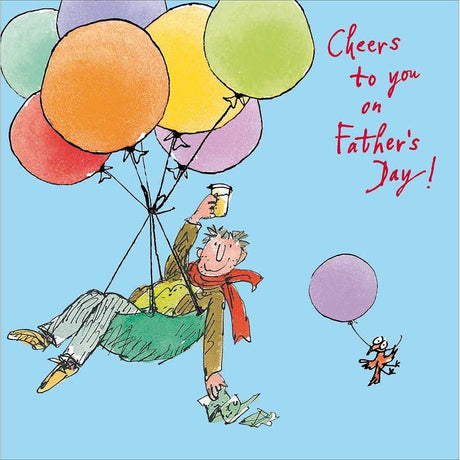 Woodmansterne Cheers Balloons Father's Day Card - Old Railway Line Garden Centre