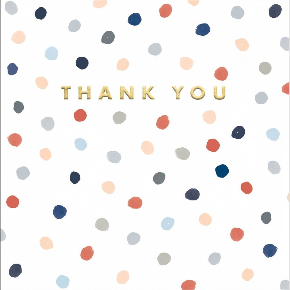 Woodmansterne Colourful Dots Thank You Card - Old Railway Line Garden Centre