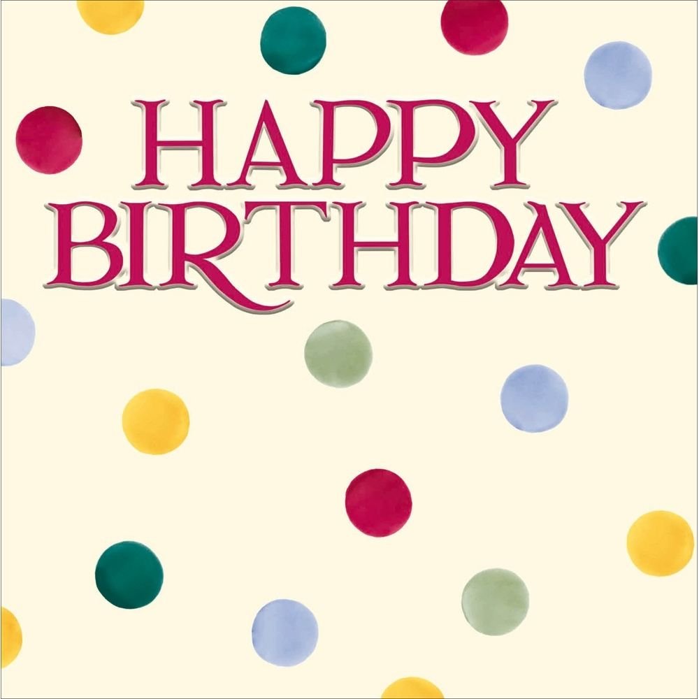 Woodmansterne Colourful Polka Dots Birthday Card - Old Railway Line Garden Centre