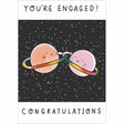 Woodmansterne Congratulations Planets Engagement Card - Old Railway Line Garden Centre