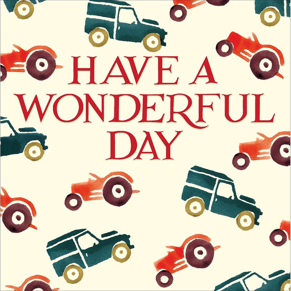 Woodmansterne Country Life Tractor & Landy Blank Card - Old Railway Line Garden Centre