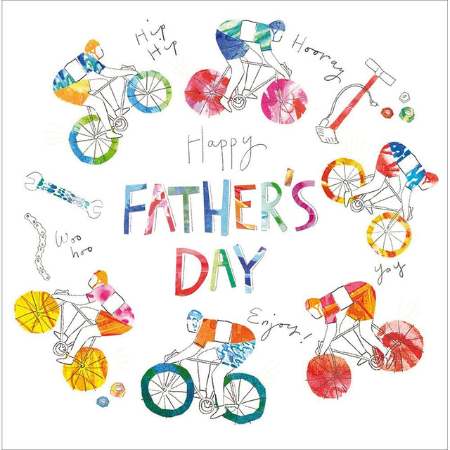 Woodmansterne Cycling Circle Father's Day Card - Old Railway Line Garden Centre