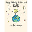 Woodmansterne Dad Best in the Universe Birthday Card - Old Railway Line Garden Centre