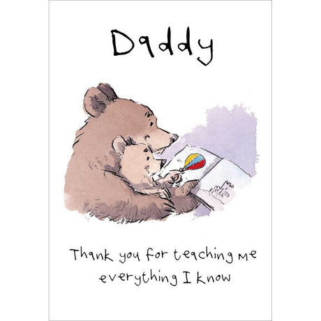 Woodmansterne Daddy Bear Reading Father's Day Card - Old Railway Line Garden Centre