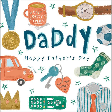 Woodmansterne Daddy Icons Father's Day Card - Old Railway Line Garden Centre