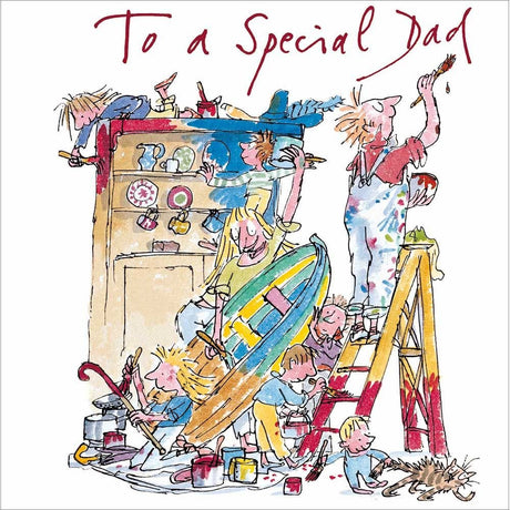 Woodmansterne Decorating Father's Day Card - Old Railway Line Garden Centre