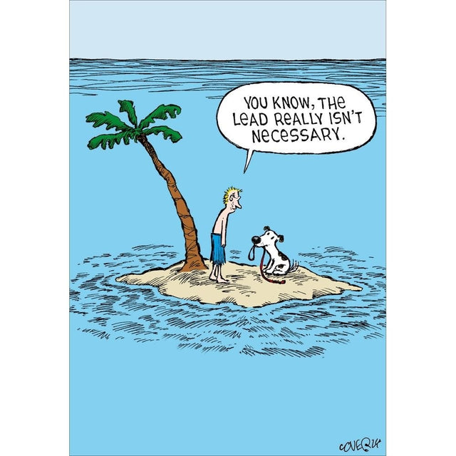 Woodmansterne Desert Island Blank Funny Card - Old Railway Line Garden Centre