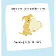 Woodmansterne Dog & Heart Better Soon Get Well Card - Old Railway Line Garden Centre