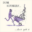 Woodmansterne Drink Wheelbarrow Birthday Card - Old Railway Line Garden Centre