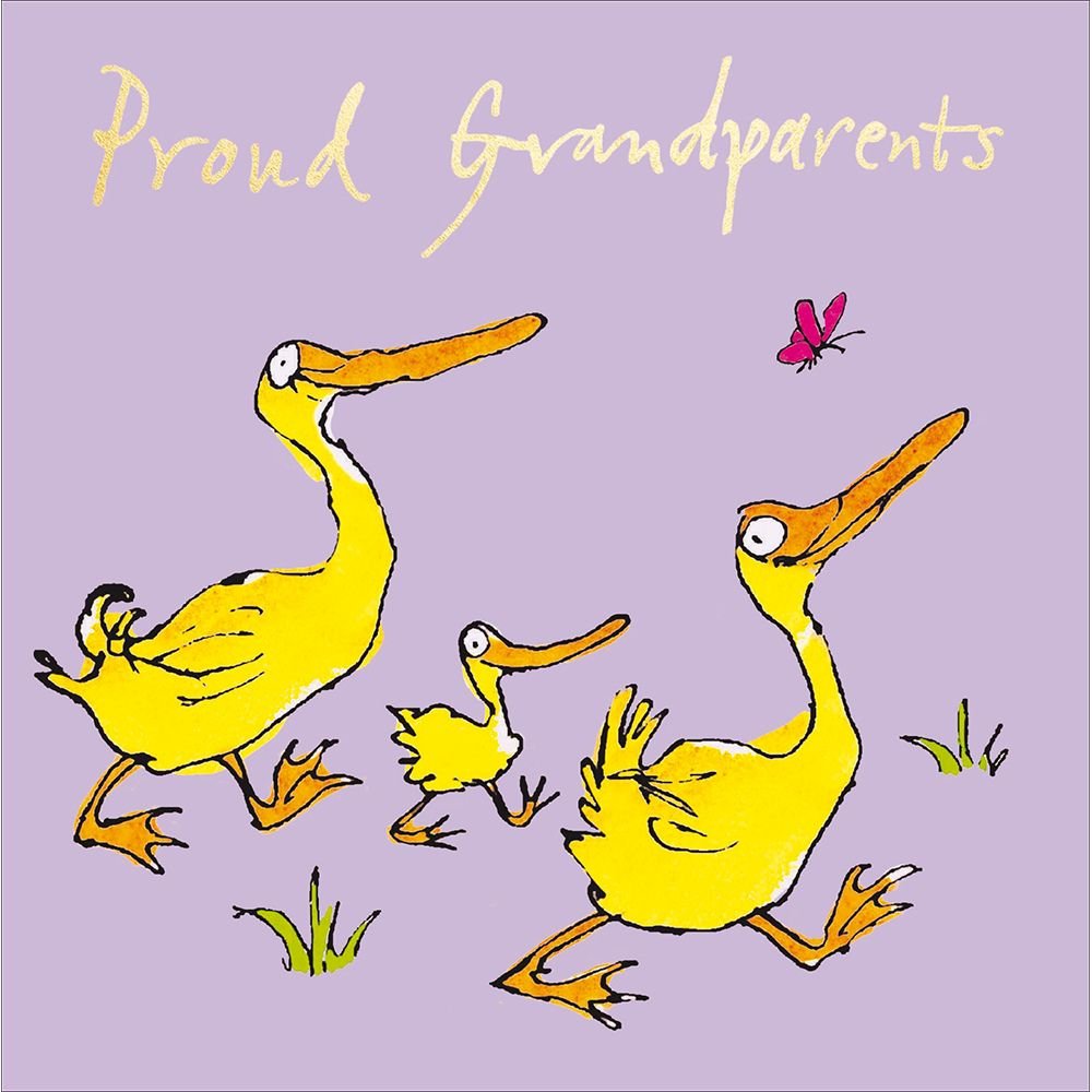 Woodmansterne Duck Family Proud Grandparents Card - Old Railway Line Garden Centre