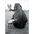 Woodmansterne Elephant Big Love Funny Blank Card - Old Railway Line Garden Centre