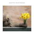 Woodmansterne Elephant with Flowers Birthday Card - Old Railway Line Garden Centre