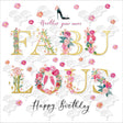 Woodmansterne Fabulous Flowers Birthday Card - Old Railway Line Garden Centre