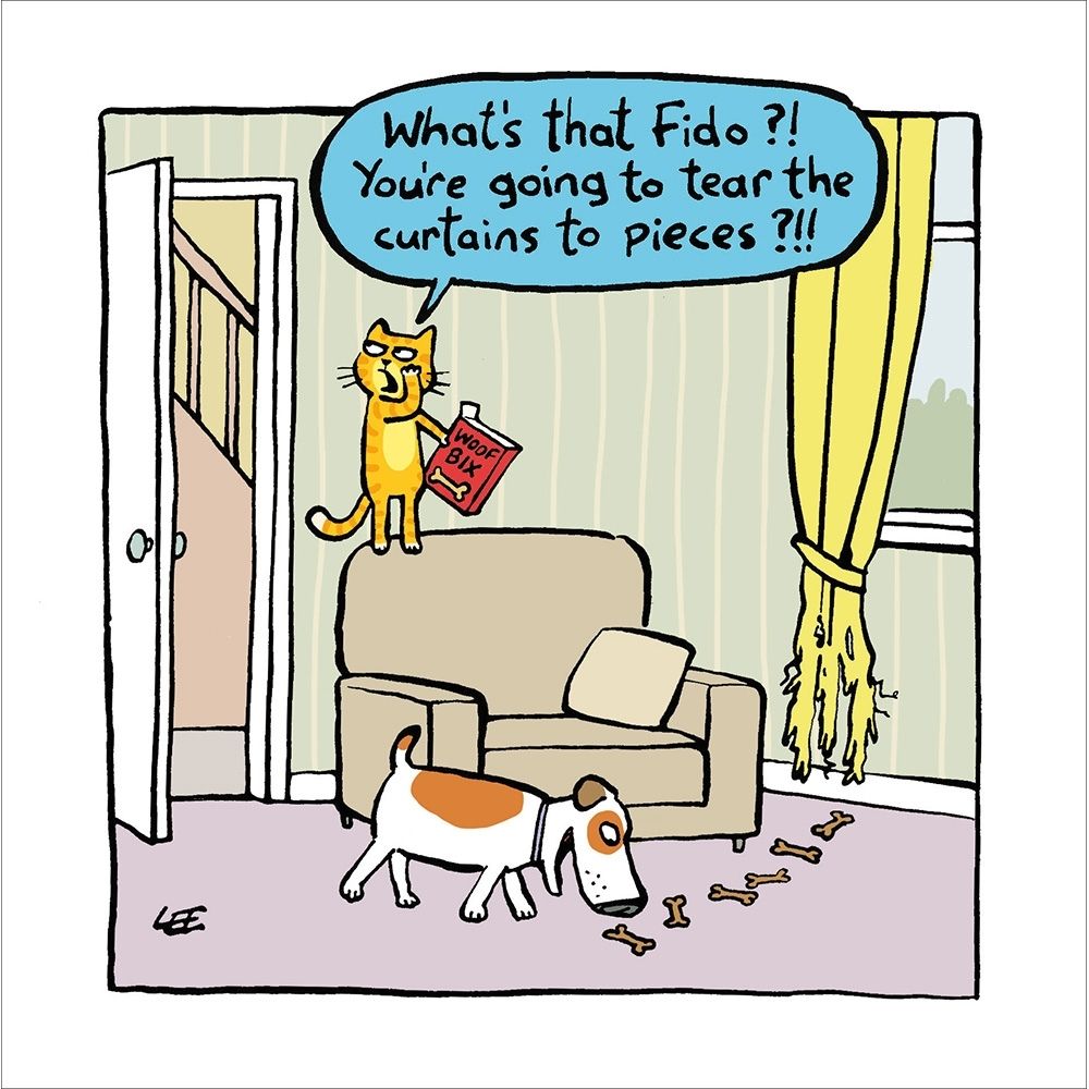 Woodmansterne Feline Trickster Funny Blank Card