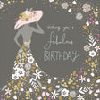 Woodmansterne Flower Dress Lady Birthday Card - Old Railway Line Garden Centre