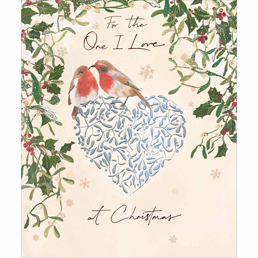 Woodmansterne For the One - I Love Robins Christmas Card