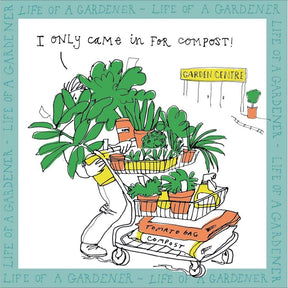 Woodmansterne Garden Centre Funny Blank Card - Old Railway Line Garden Centre