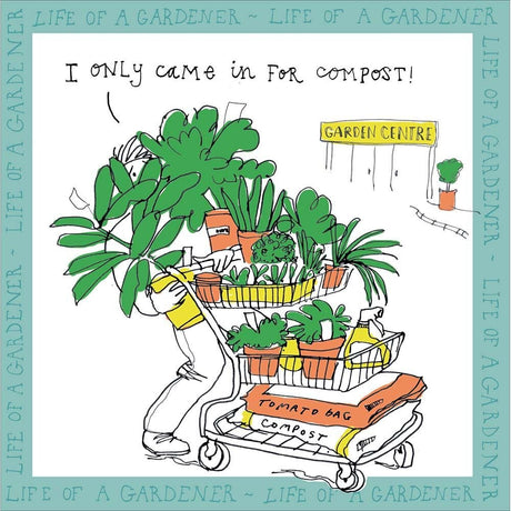 Woodmansterne Garden Centre Funny Blank Card - Old Railway Line Garden Centre