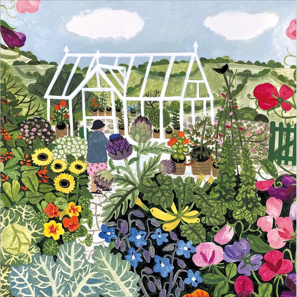 Woodmansterne Garden Delight Floral Blank Card - Old Railway Line Garden Centre