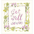 Woodmansterne Get Well Soon Floral Text & Border Card - Old Railway Line Garden Centre