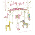 Woodmansterne Girl Dreaming Animal Mobile New Baby Card - Old Railway Line Garden Centre