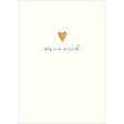 Woodmansterne Gold Heart Married Wedding Card - Old Railway Line Garden Centre