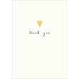 Woodmansterne Gold Heart Thank You Card - Old Railway Line Garden Centre