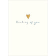 Woodmansterne Gold Heart Thinking of You Sympathy Card - Old Railway Line Garden Centre