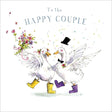 Woodmansterne Goose Jump for Joy Wedding Card - Old Railway Line Garden Centre