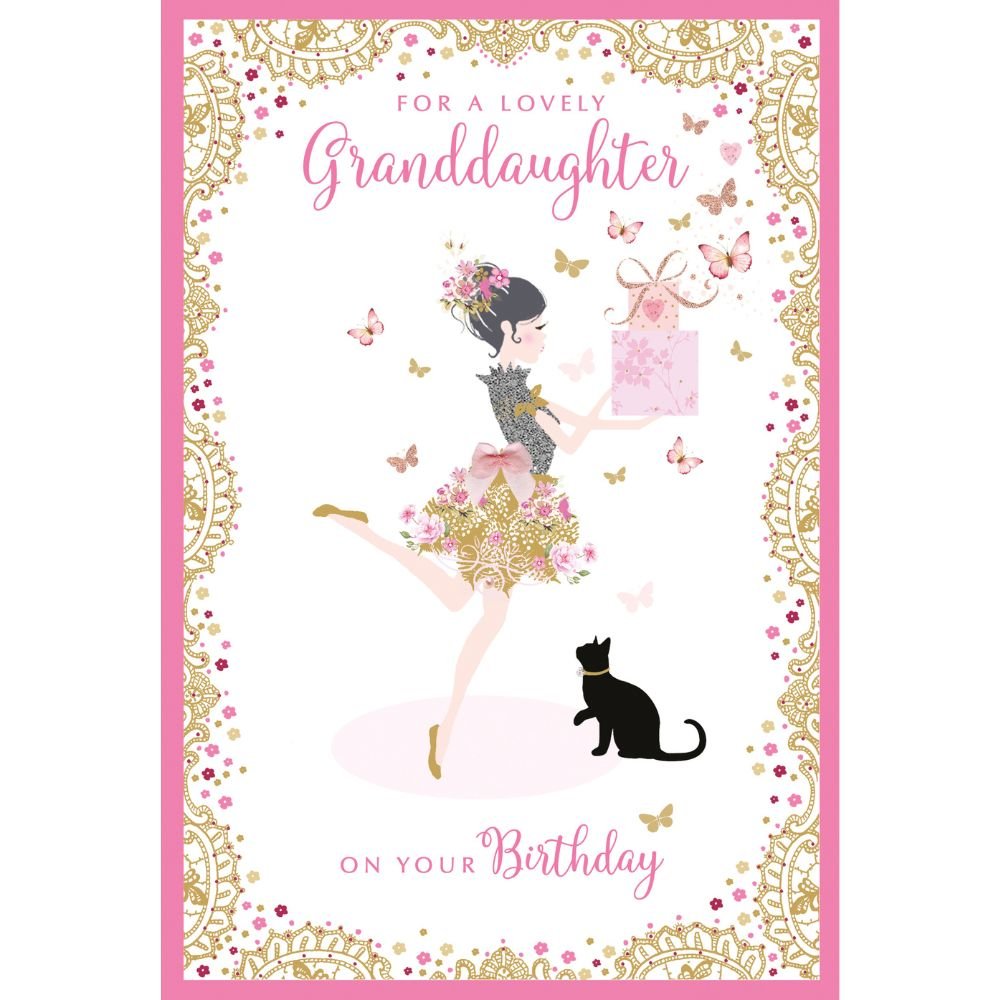 Woodmansterne Granddaughter Ballerina Birthday Card - Old Railway Line Garden Centre