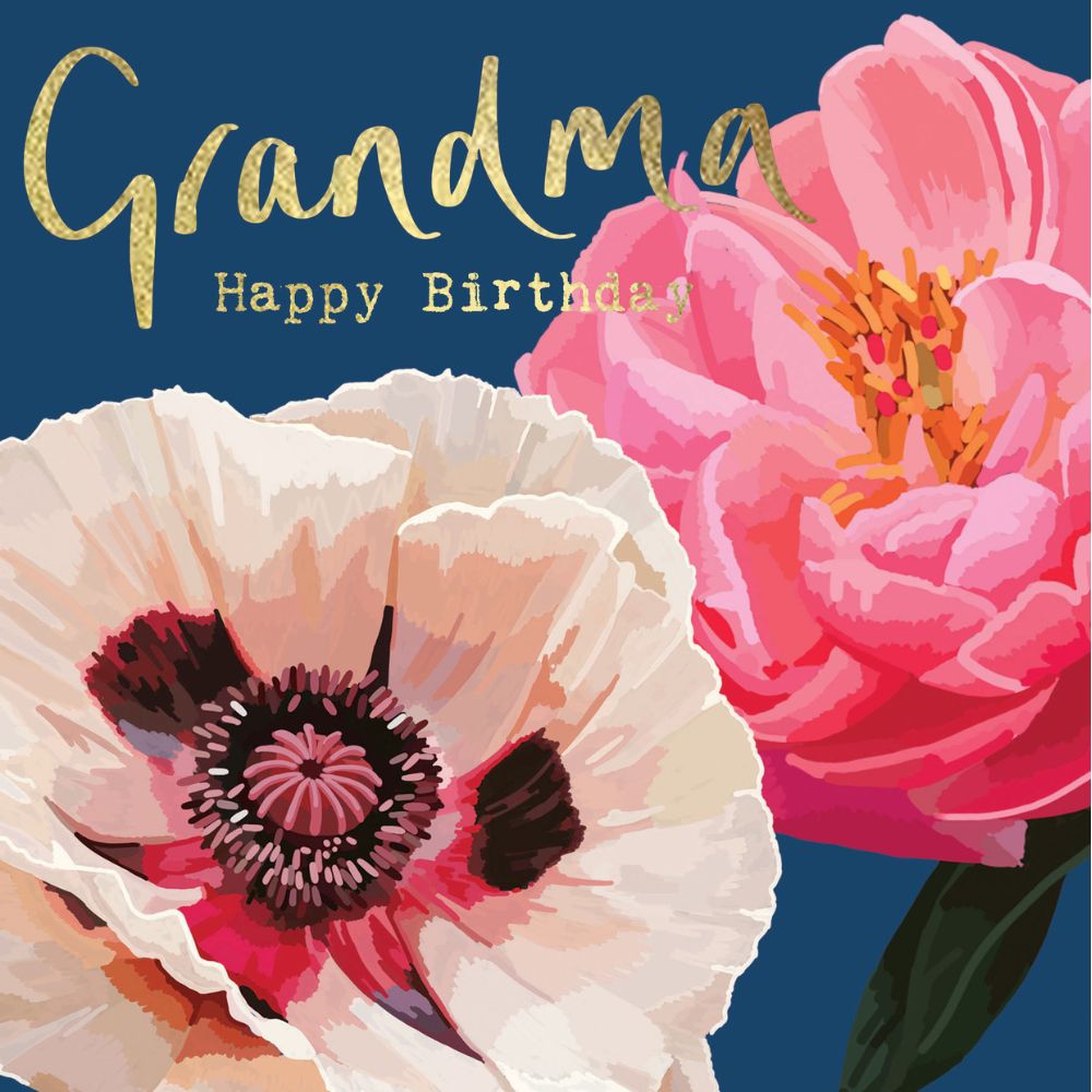 Woodmansterne Grandma Botanical Birthday Card - Old Railway Line Garden Centre