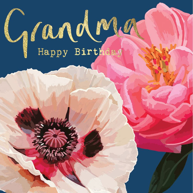 Woodmansterne Grandma Botanical Birthday Card - Old Railway Line Garden Centre