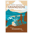 Woodmansterne Grandson Outdoor Vibes Birthday Card - Old Railway Line Garden Centre