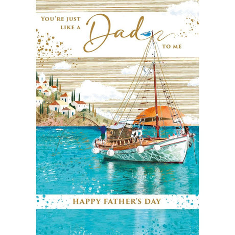 Woodmansterne Greek Boat Father's Day Card - Old Railway Line Garden Centre