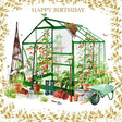 Woodmansterne Greenhouse Garden Happy Birthday Card - Old Railway Line Garden Centre