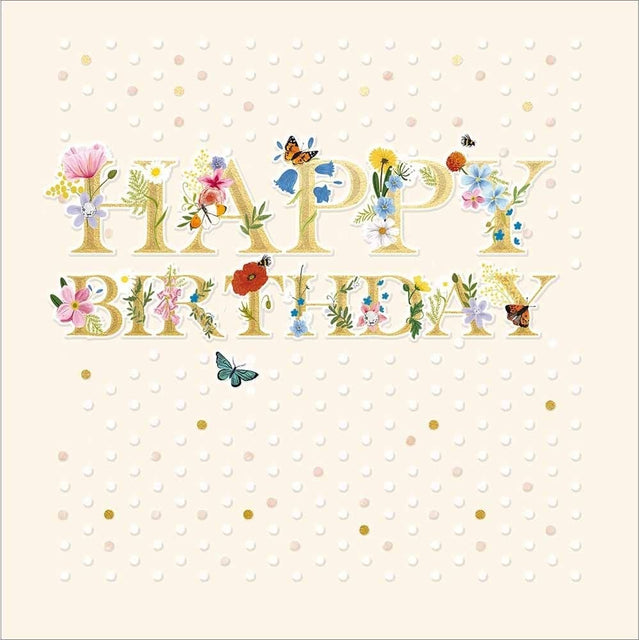 Woodmansterne Happy Blossoms Birthday Card - Old Railway Line Garden Centre