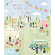Woodmansterne Happy Wedding Day Outdoor Ceremony Card - Old Railway Line Garden Centre