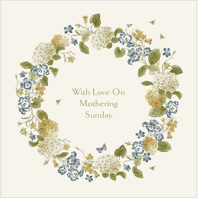 Woodmansterne Harebell Flower Wreath Mother's Day Card - Old Railway Line Garden Centre