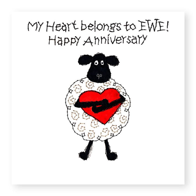 Woodmansterne Heart belongs to Ewe Anniversary Card - Old Railway Line Garden Centre