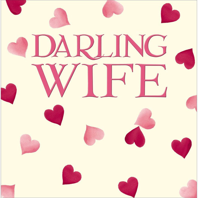 Woodmansterne Hearts Darling Wife Valentine's Day Card - Old Railway Line Garden Centre