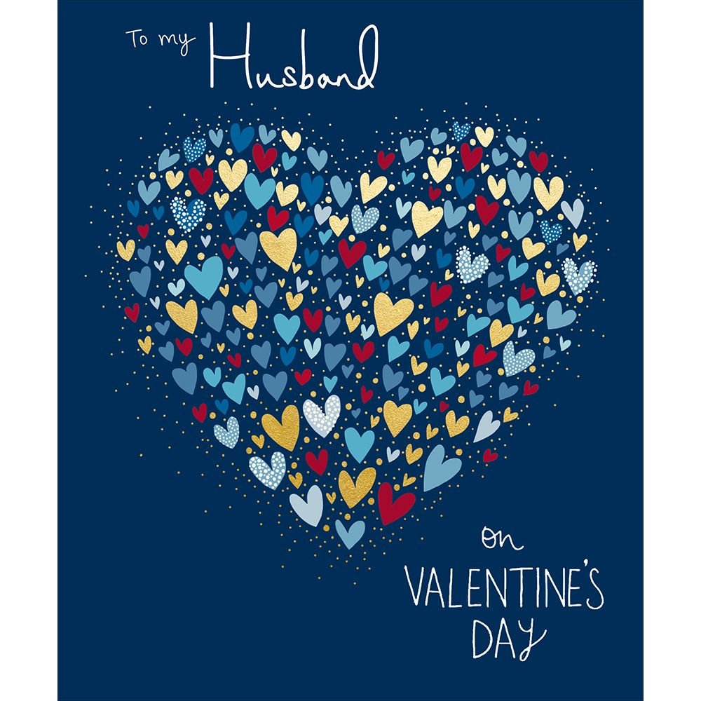 Woodmansterne Husband Big Heart With Little Hearts Valentines Day Card - Old Railway Line Garden Centre