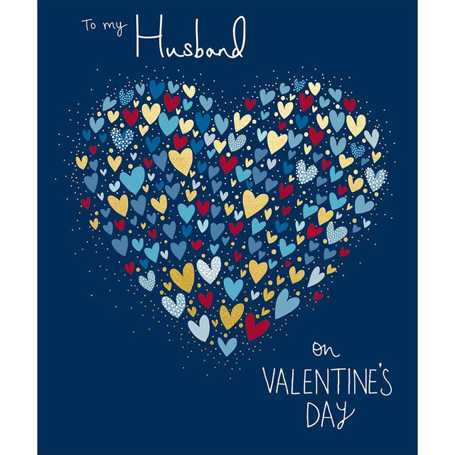 Woodmansterne Husband Big Heart With Little Hearts Valentines Day Card - Old Railway Line Garden Centre