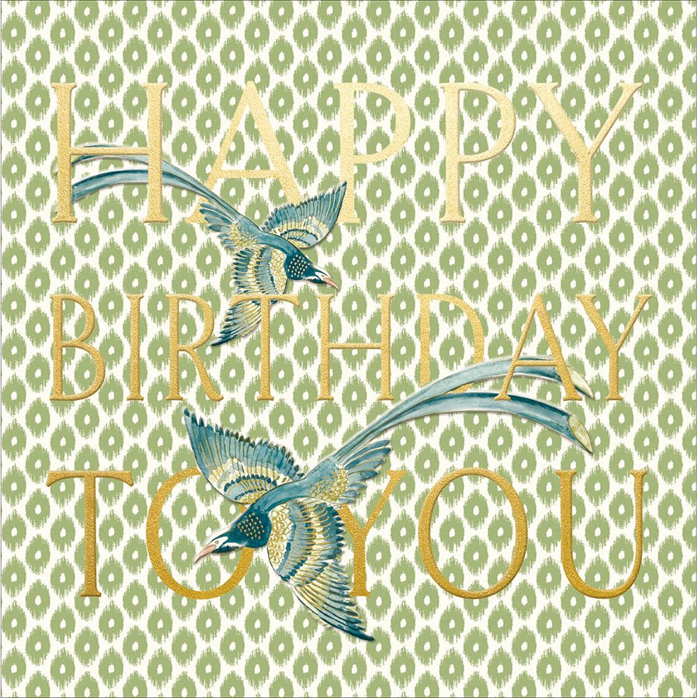 Woodmansterne Indienne Peacock Birthday Card