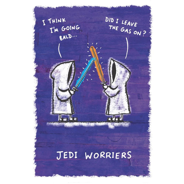 Woodmansterne Jedi Worries Funny Blank Card - Old Railway Line Garden Centre