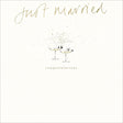 Woodmansterne Just Married Congratulations Fizz Wedding Card - Old Railway Line Garden Centre