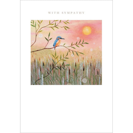 Woodmansterne Kingfisher Memories Sympathy Card - Old Railway Line Garden Centre