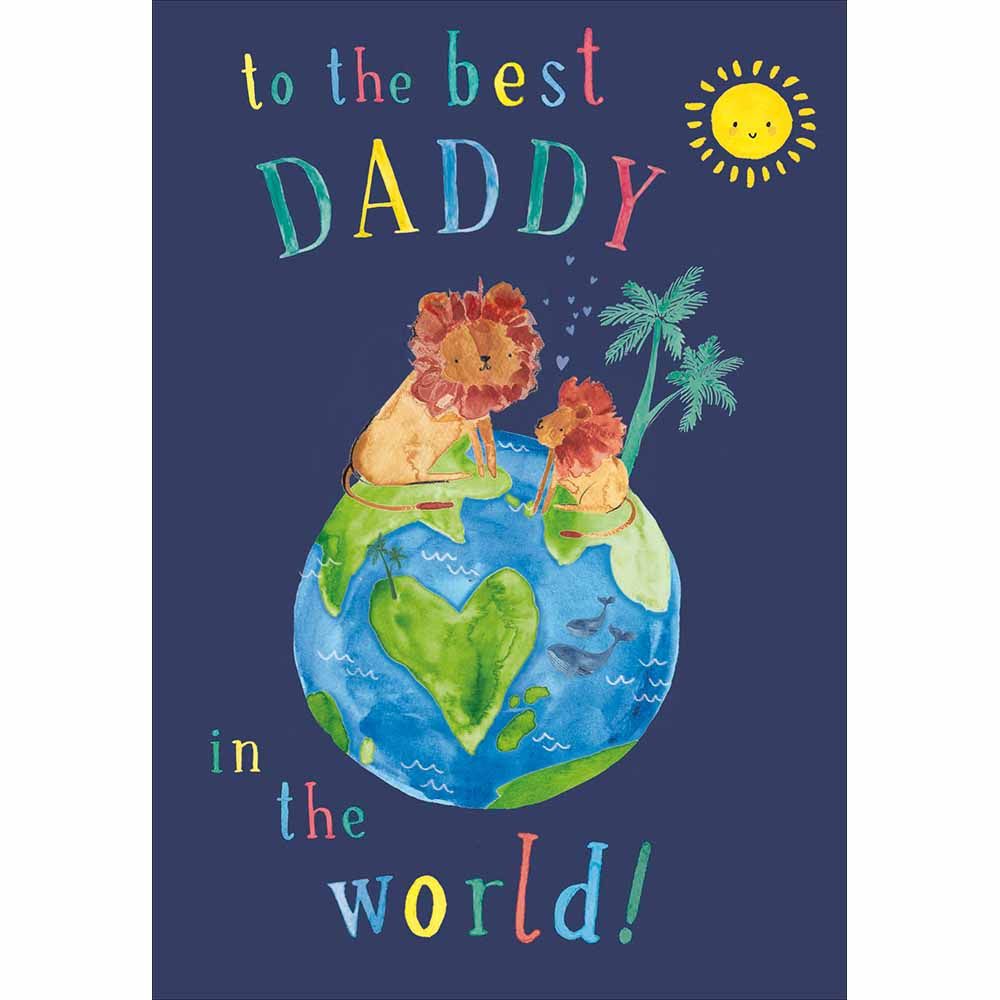 Woodmansterne Lions World's Best Daddy Card