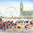Woodmansterne London Cycle Race Blank Card - Old Railway Line Garden Centre